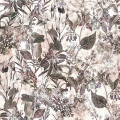 Vintage Botanical Floral Wallpaper – Classic Peel-and-Stick Bedroom Living Room Design