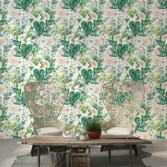 Emerald Green Botanical Wallpaper – Bold Peel-and-Stick Bedroom Living Room Design