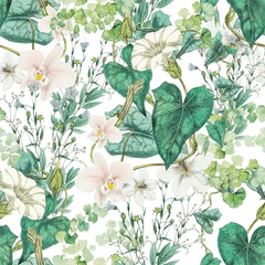 Emerald Green Botanical Wallpaper – Bold Peel-and-Stick Bedroom Living Room Design