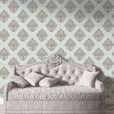 Elegant Damask Wallpaper – Vintage Luxury Classic Peel-and-Stick Bedroom Design