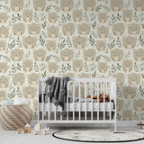Cute Quokka Boho Nursery Wallpaper – Soft Peel-and-Stick Kids Room Design