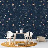 Space Nursery Wallpaper – Peel-and-Stick Kids Room Boys Room Removable Design
