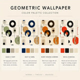 Bauhaus Abstract Circle Wall Mural – Modern Peel-and-Stick Office Living Room Design