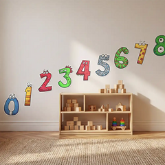 Adorable Cute Monster Numbers Sticker to brighten up your living room.