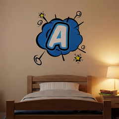 Beautiful Blue Letter Custom Wall Sticker for your home decor.