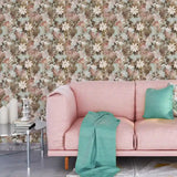 Beautiful whispering meadow vintage floral wallpaper enhances classic interiors.