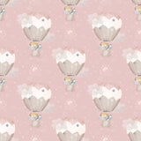 Comfortable dreamy hot air balloon kids room nursery wallpaper feels soft.