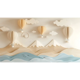 Enhance your room with hot air balloon nursery wallpaper sticker for wall decor.