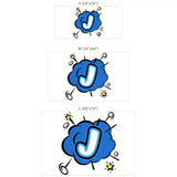Custom Blue Letter Sticker for adding a personalized touch to your walls.