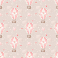 Durable dreamy air balloons sky nursery wallpaper, playroom sticker.