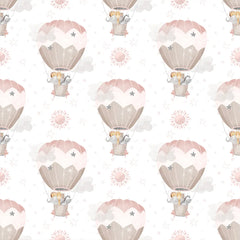 Durable dreamy hot air balloon kids room nursery wallpaper suits daily use.