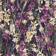 Durable midnight orchid floral wallpaper delivers strong visual depth.