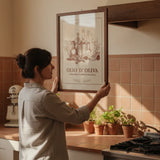 Durable vintage Italian kitchen food illustration art poster sticker ensures lasting beauty.