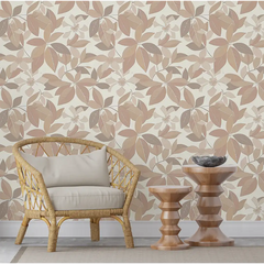 Elegant Blush Beige Floral Wallpaper for every home style.