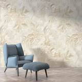 Elegant luxury botanical relief wall mural sticker transforms feature walls beautifully.