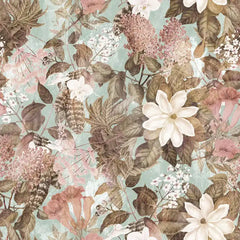 Elegant whispering meadow vintage floral wallpaper refines feature walls.
