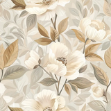Feature wall Beige and Gold Floral Wallpaper perfect for any room.