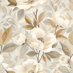 Feature wall Beige and Gold Floral Wallpaper perfect for any room.