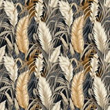 Golden palm luxury tropical wallpaper creates a bold and elegant atmosphere.