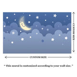 Dreamy Moon and Stars Wallpaper – Magical Peel-and-Stick Nursery Kids Room Design