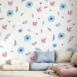 Pastel Floral Wall Decals – Soft Girls Room Nursery Peel-and-Stick Sticker Set