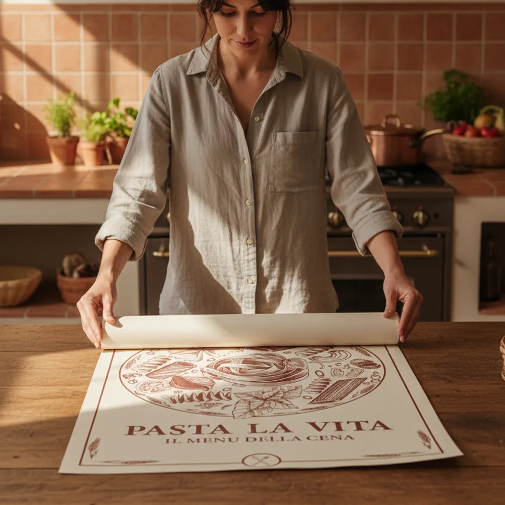 Premium vintage Italian kitchen food illustration art poster sticker adds luxurious style.