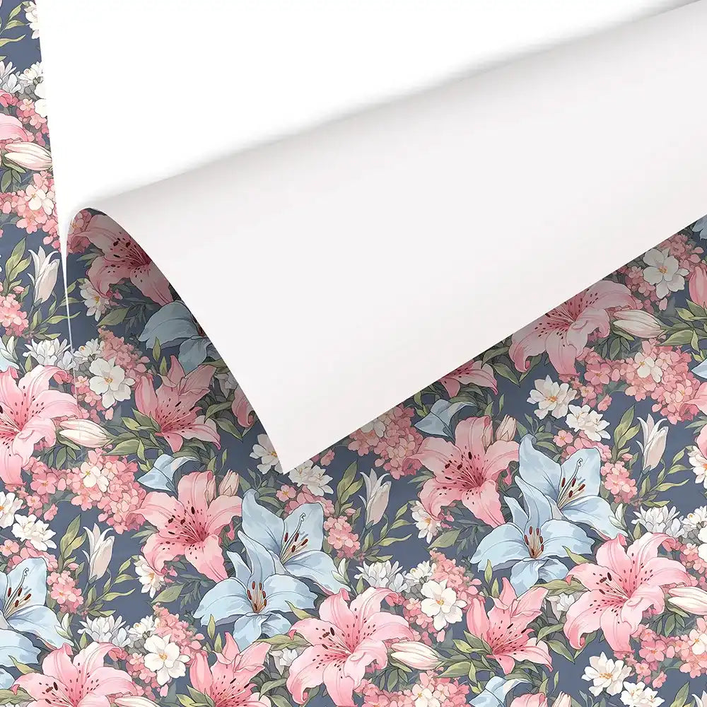 Romantic pastel floral wallpaper brings an elegant and soft touch to interiors.