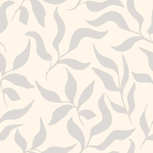 Soft harmony minimal leaf wallpaper creates a clean and modern atmosphere.