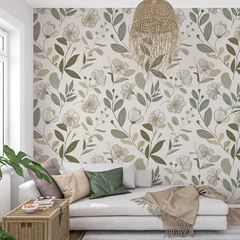 Stylish Sage Green Floral Wallpaper ideas for a refreshing look.