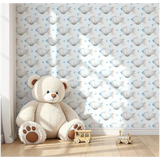 Pastel Zeppelins and Stars Wallpaper – Baby Room Nursery Peel-and-Stick Design