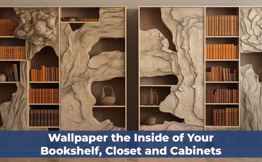 Wallpaper the Inside of Your Bookshelf, Closet and Cabinets