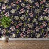 Midnight Garden – Vintage Floral Wallpaper