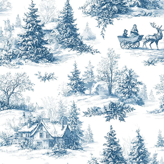 Winter Village – Toile Wallpaper