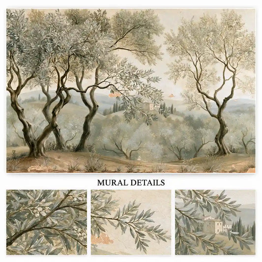 Tuscan Olive Grove Fresco Wall Mural