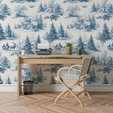 Winter Village – Toile Wallpaper