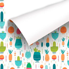 Happy Plants Wallpaper – Kids Room and Nursery Peel-and-Stick Design