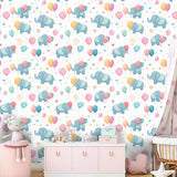 Baby Elephant Wallpaper – Kids Room and Nursery Peel-and-Stick Design
