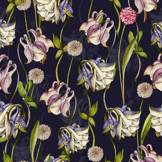 Midnight Garden – Vintage Floral Wallpaper