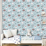Cute Space Animals Pattern – Baby Koala, Lion & Panda Wallpaper