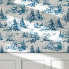 Winter Village – Toile Wallpaper