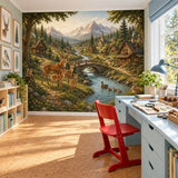Deer Valley Village Mural Wallpaper