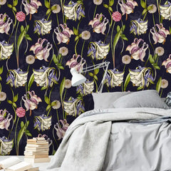 Midnight Garden – Vintage Floral Wallpaper