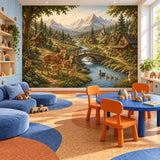 Deer Valley Village Mural Wallpaper