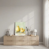 Cute Yellow Chicks Nursery Canvas Art – Pastel Baby Room Wall Decor