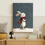 Nursery Bunny Canvas Art – Soft Pastel Kids Room Wall Decor