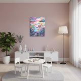 Magical Rainbow Nursery Canvas Art – Colorful Kids Room Wall Decor
