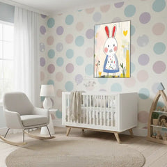 Bunny Nursery Canvas Art – Soft Illustrated Kids Room Wall Decor