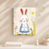 Bunny Nursery Canvas Art – Soft Illustrated Kids Room Wall Decor