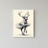 Dancing Deer Trio – Whimsical Sketch Canvas Art