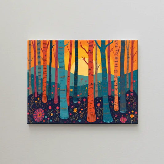 Enchanted Forest Path Canvas Art – Nature Bedroom Living Room Wall Decor